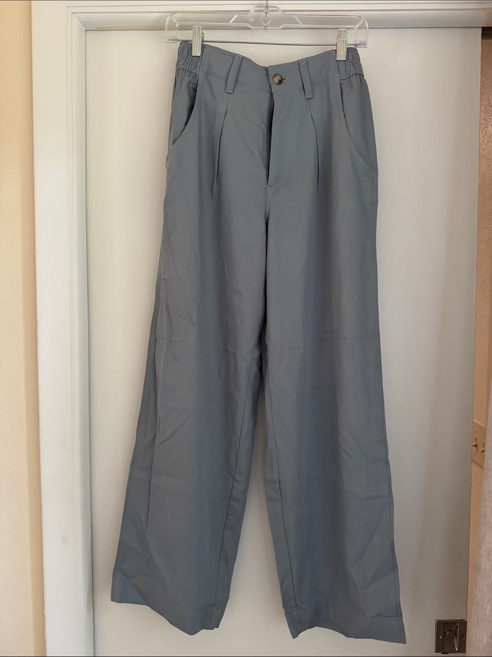 Madewell Wide-Leg Trousers in Blue